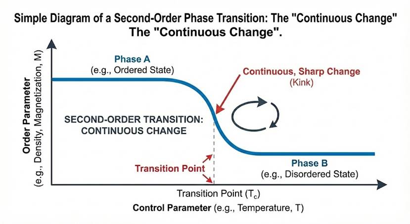 דיאגרמה של מעבר פאזה מסדר שני